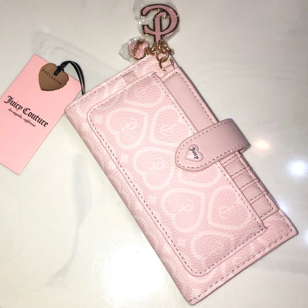 Juicy Couture Pink Clay The Bubble Pop Large Bifold + Pullout Card Case NWT - Picture 14 of 16